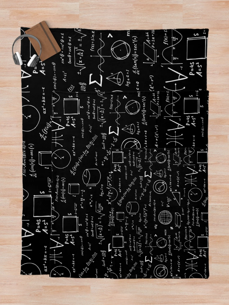 Thumbnail 5 of 6, Throw Blanket, Math Formulas designed and sold by edwardecho.