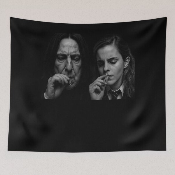 Item preview, Harry P.o.t.t.e.r Funny Hermione And Snape Smoking Meme designed and sold by EpicWitWear.