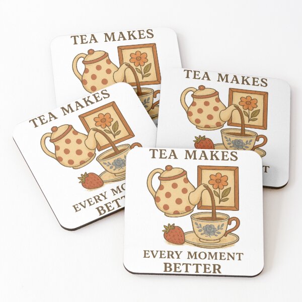 Item preview, Tea Makes Every Moment Better Vintage Cottagecore Cozy Teatime Design designed and sold by inkoutninja.