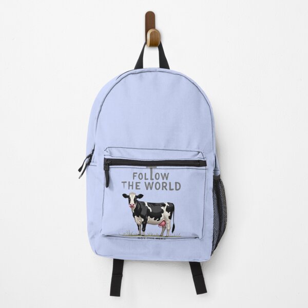 Item preview, Follow the World, Not the Herd – Funny Inspirational Cow Humor Tee – Think Different designed and sold by PriyaMagic.