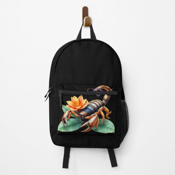 Item preview, Exotic Scorpion with Vibrant Bloom – Wild Botanical Animal Art designed and sold by Naturalite19.