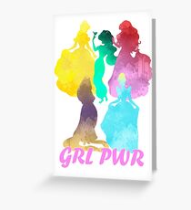 Girl Power Inspired Silhouette Greeting Card