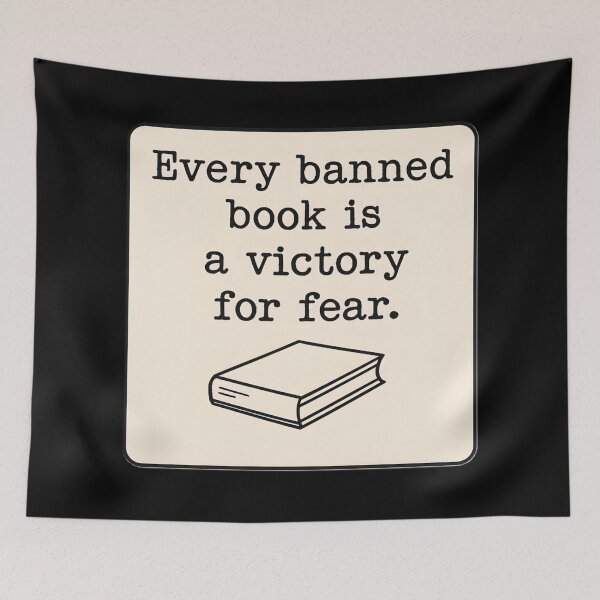 Item preview, Anti Censorship Book Ban Statement Minimalist Art Prints designed and sold by PinUpPizzazz.