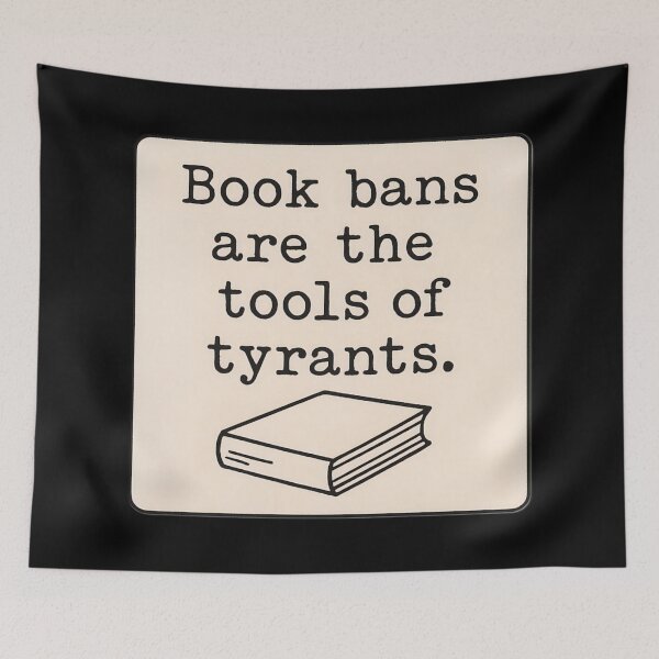 Item preview, Anti Censorship Book Ban Statement Minimalist Art Prints designed and sold by PinUpPizzazz.