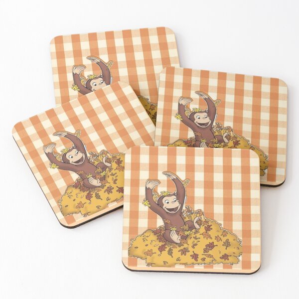 Item preview, Curious George Sitting in a pile of leaves  designed and sold by Shars-creations.