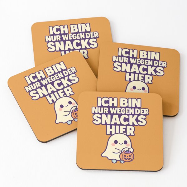 Item preview, I'm only here for the snacks – Funny Halloween saying with ghost DE designed and sold by Meiersbeste.