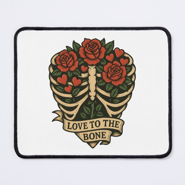 Item preview, Love to the Bone Gothic Anatomical Rose Tattoo Romantic Skeleton Design designed and sold by inkoutninja.