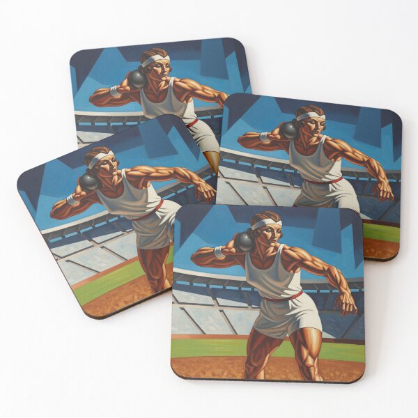 Item preview, LA LANCEUSE DE POIDS (The Shot Putter) - Original Art Deco Artwork designed and sold by elektronen.