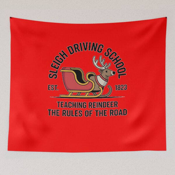 Item preview, Sleigh Driving School Funny Santa Reindeer Humor designed and sold by elderberry.