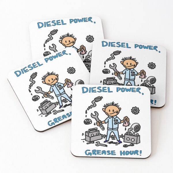 Item preview, Diesel Power Grease Hour Funny Diesel Mechanic Job Gift T-Shirt Sticker designed and sold by Popstudio85.