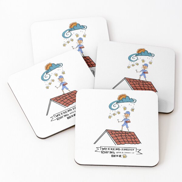 Item preview, Weekend Forecast Roofing With Beer Funny Roofer Job Gift designed and sold by Popstudio85.