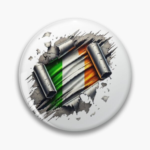Item preview, Ripped Metal Irish Flag Design designed and sold by CelticSoulShop.
