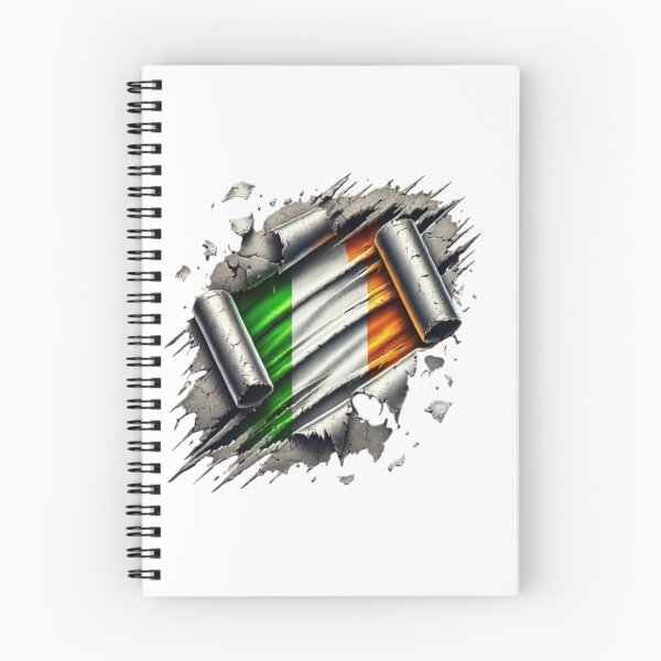 Item preview, Ripped Metal Irish Flag Design designed and sold by CelticSoulShop.