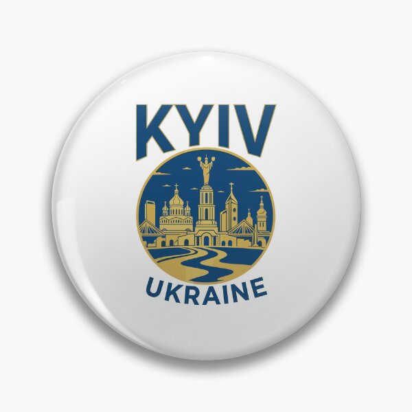 Item preview, Kyiv Ukraine City Emblem with Famous Skyline designed and sold by RGShirtWorks.