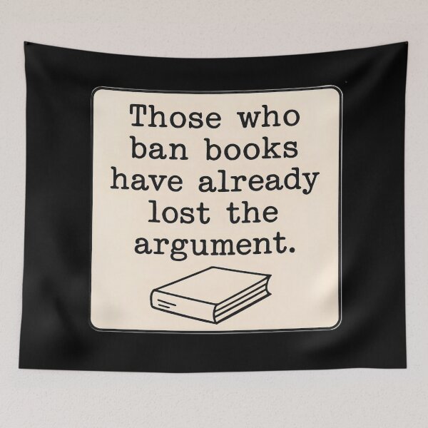 Item preview, Anti Censorship Book Ban Statement Minimalist Art Prints designed and sold by PinUpPizzazz.