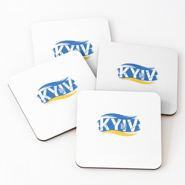 Item preview, Kyiv Wordmark with Ukrainian Flag Brushstroke Design designed and sold by RGShirtWorks.