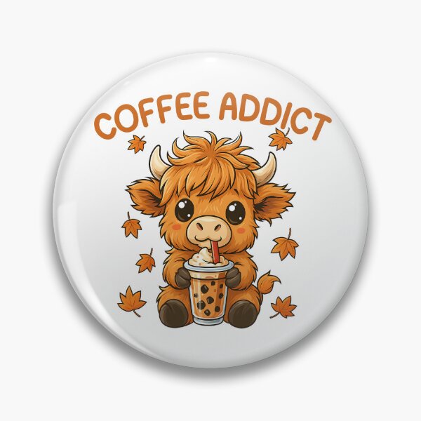 Item preview, Cute Highland Cow Coffee Addict Fall Season designed and sold by thebest-2studio.