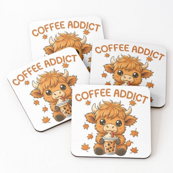 Item preview, Cute Highland Cow Coffee Addict Fall Season designed and sold by thebest-2studio.