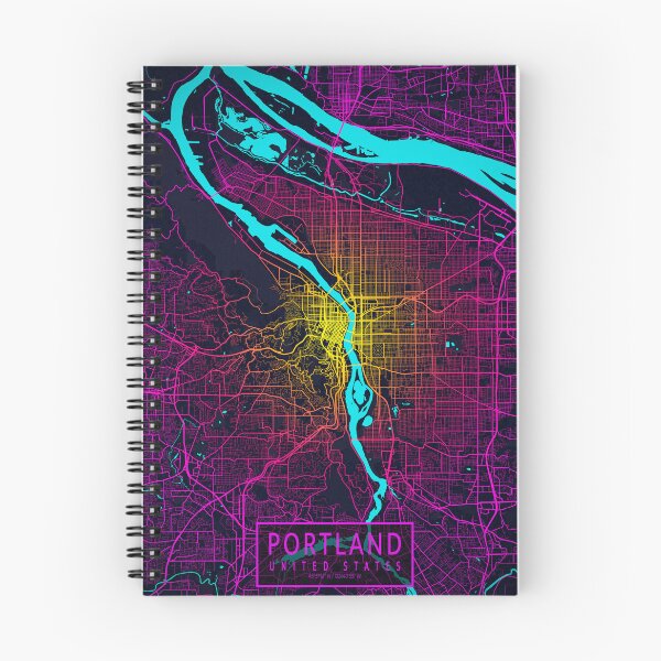 Item preview, Portland City Map of Oregon, USA - Neon designed and sold by deMAP.