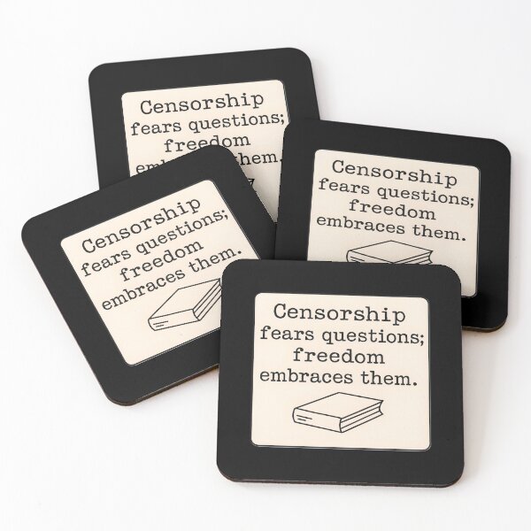 Item preview, Anti Censorship Book Ban Statement Minimalist Art Prints designed and sold by PinUpPizzazz.