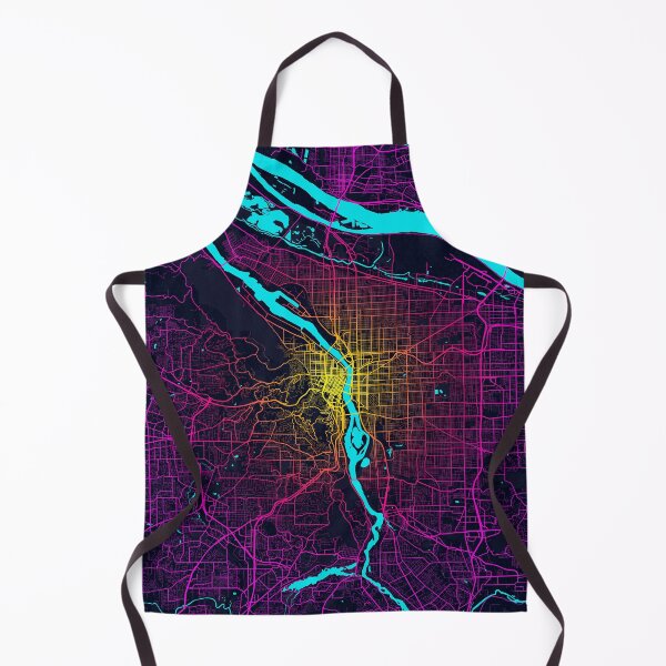 Item preview, Portland City Map of Oregon, USA - Neon designed and sold by deMAP.