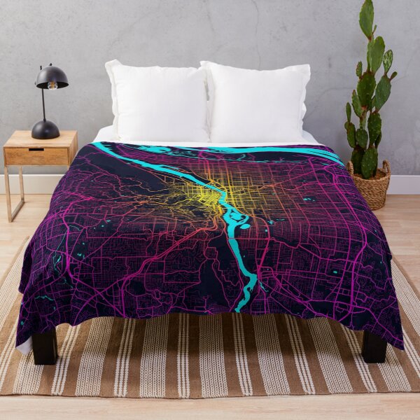 Item preview, Portland City Map of Oregon, USA - Neon designed and sold by deMAP.