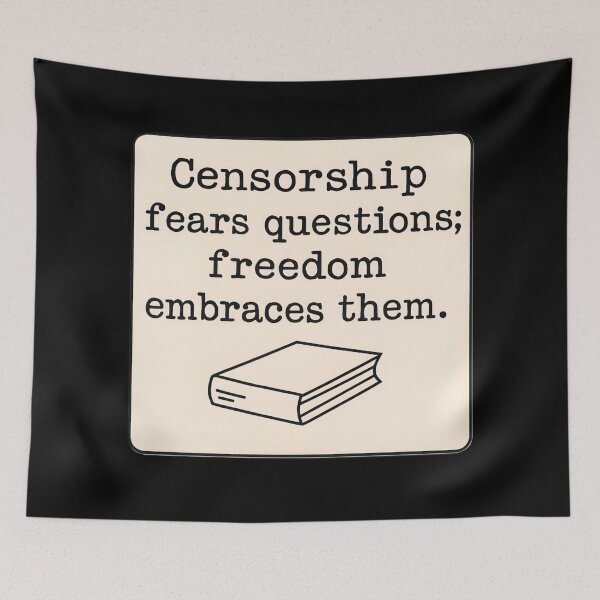Item preview, Anti Censorship Book Ban Statement Minimalist Art Prints designed and sold by PinUpPizzazz.