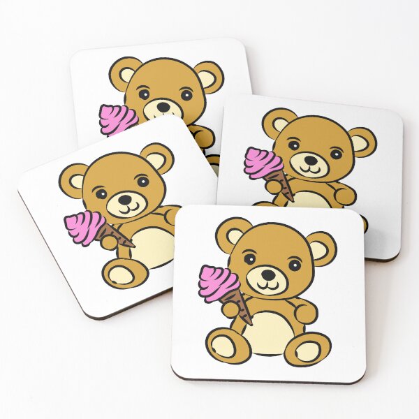 Item preview, Cute Teddy Bear with Ice Cream Adorable Cartoon Animal Design designed and sold by Swati's Digital Den.