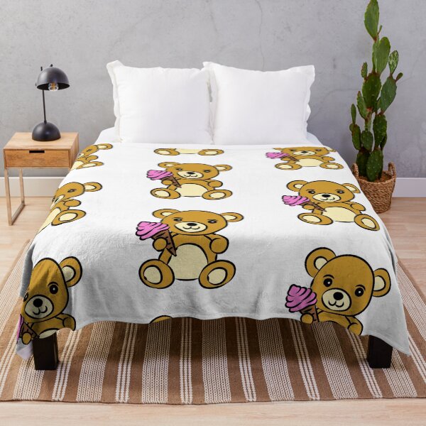 Item preview, Cute Teddy Bear with Ice Cream Adorable Cartoon Animal Design designed and sold by Swati's Digital Den.