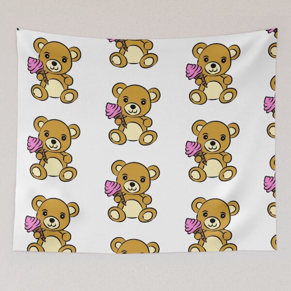 Item preview, Cute Teddy Bear with Ice Cream Adorable Cartoon Animal Design designed and sold by Swati's Digital Den.
