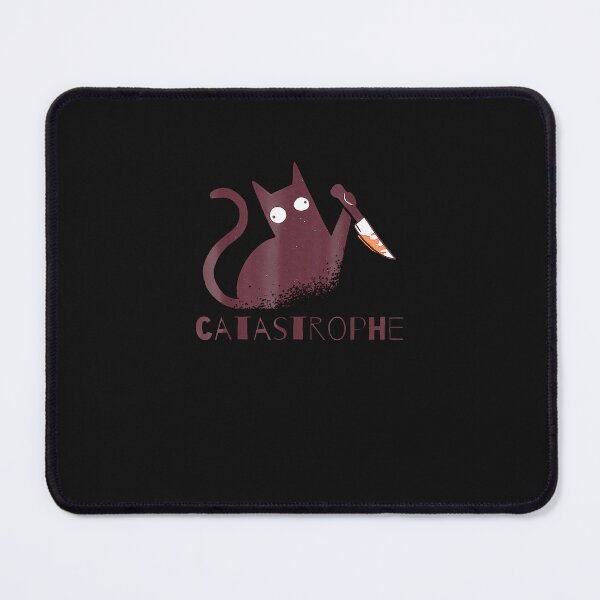 Item preview, Catastrophe-Funny-Black-Cat-With-Knife-Sarcastic-Kitten-Pun designed and sold by hudecrva.