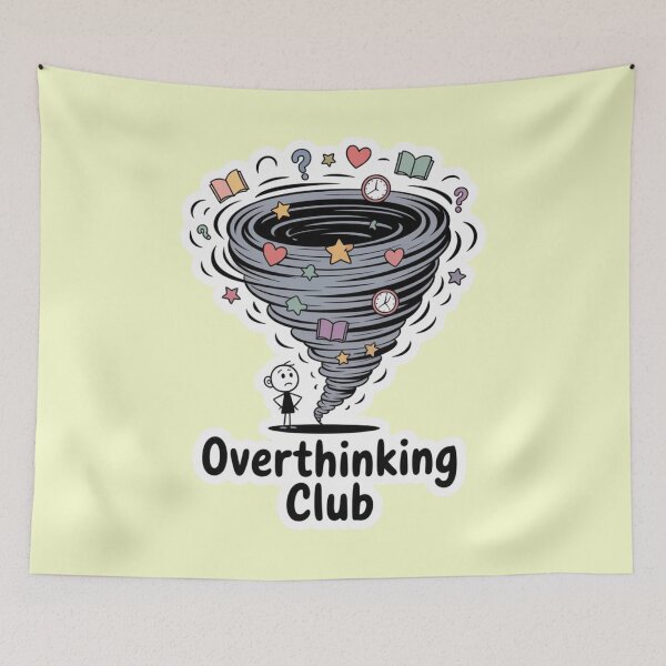 Item preview, Overthinking Club — Thought Tornado Design designed and sold by Timeless Design.