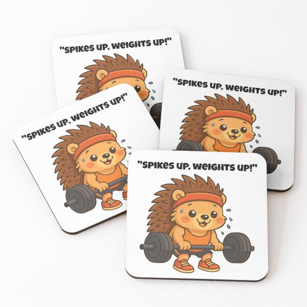 Item preview, Spikes Up, Weights Down – Hedgehog Powerlift Mode designed and sold by Latitude 1°N.