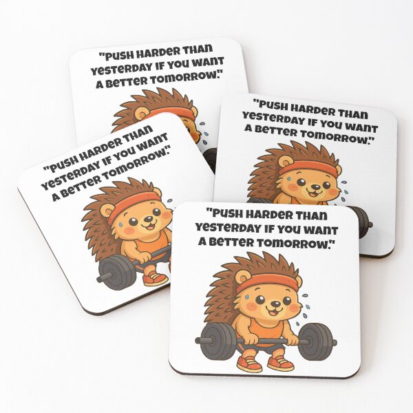 Item preview, Push Harder – Motivated Gym Hedgehog Powering Through designed and sold by Latitude 1°N.