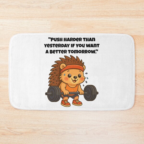 Item preview, Push Harder – Motivated Gym Hedgehog Powering Through designed and sold by Latitude 1°N.