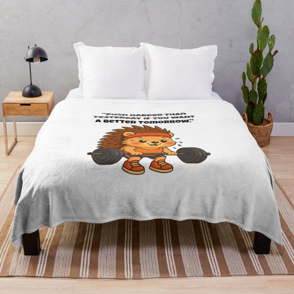 Item preview, Push Harder – Motivated Gym Hedgehog Powering Through designed and sold by Latitude 1°N.