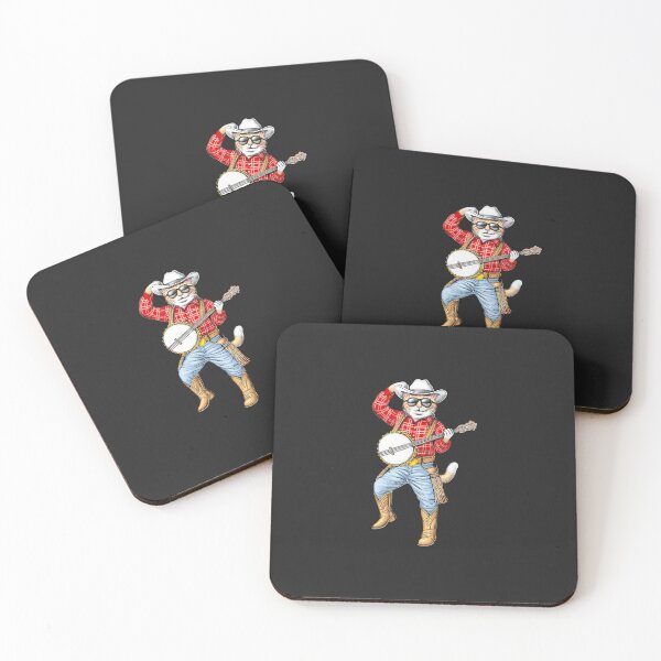 Item preview, Cat-Banjo-Player-Country-Music-Cowboy-Banjoist-Western designed and sold by pecciqulad.