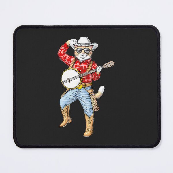 Item preview, Cat-Banjo-Player-Country-Music-Cowboy-Banjoist-Western designed and sold by pecciqulad.
