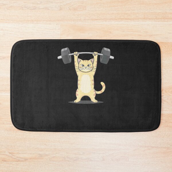 Item preview, Cat-Barbell-Weightlifting-Cat-Gym-Lovers designed and sold by pecciqulad.