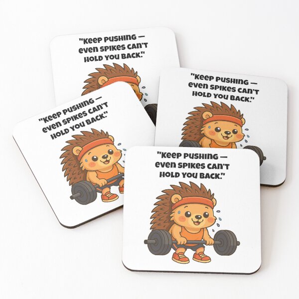 Item preview, Keep Pushing – Motivated Workout Hedgehog designed and sold by Latitude 1°N.