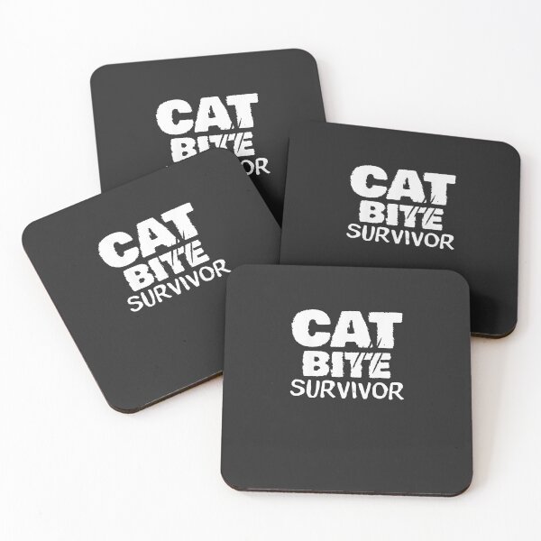 Item preview, Cat-Bite-Survivor-Funny-Cat-Bite-Humor-Tee-Girls-Boys designed and sold by pecciqulad.