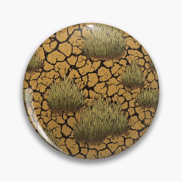 Item preview, Cracked desert earth pattern with dry grass tufts. designed and sold by Piotrek0001.