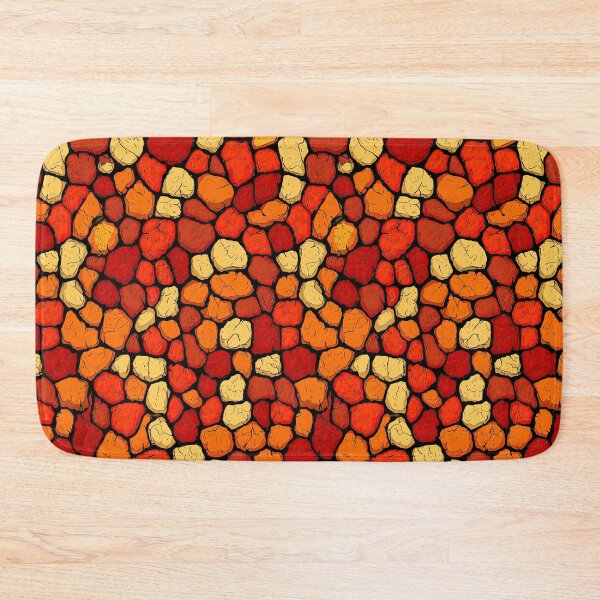 Item preview, Warm stone mosaic in shades of red and orange. designed and sold by Piotrek0001.
