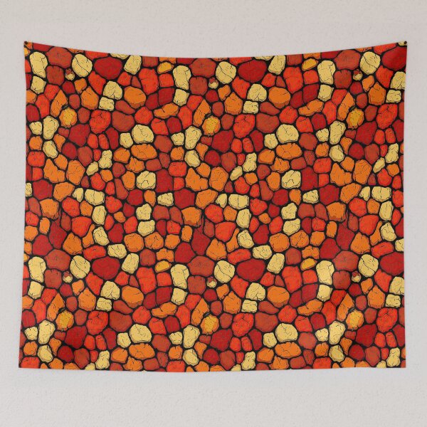 Item preview, Warm stone mosaic in shades of red and orange. designed and sold by Piotrek0001.