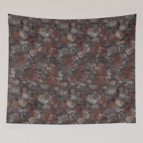 Item preview, Raw texture of rusted cracked stones in dark. designed and sold by Piotrek0001.