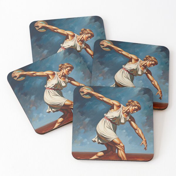 Item preview, LA LANCEUSE DE DISQUE (The Discus Thrower) - Original Art Deco Artwork designed and sold by elektronen.
