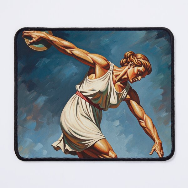 Item preview, LA LANCEUSE DE DISQUE (The Discus Thrower) - Original Art Deco Artwork designed and sold by elektronen.