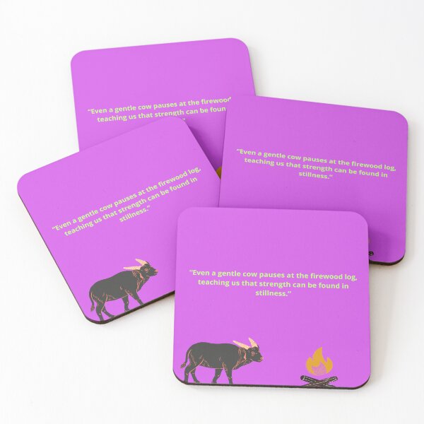 Item preview, Cow & Wooden Log Quotes. designed and sold by VisionSticker.