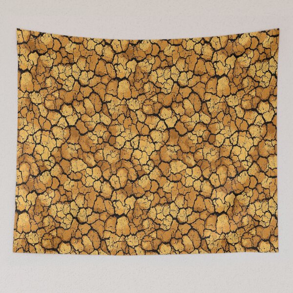 Item preview, Golden cracked earth with deep dark fissure lines. designed and sold by Piotrek0001.
