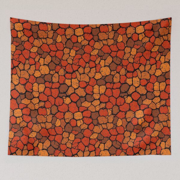 Item preview, Textured stone mosaic pattern in brown and orange. designed and sold by Piotrek0001.